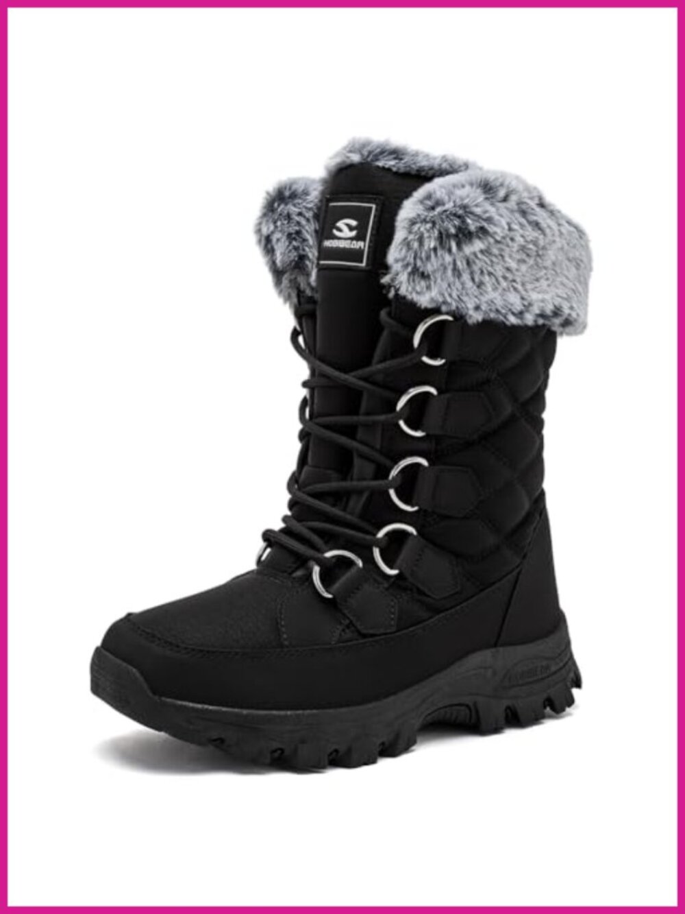 Women's Winter Snow Boots Faux Fur Lined Water Resistant Mid-Calf